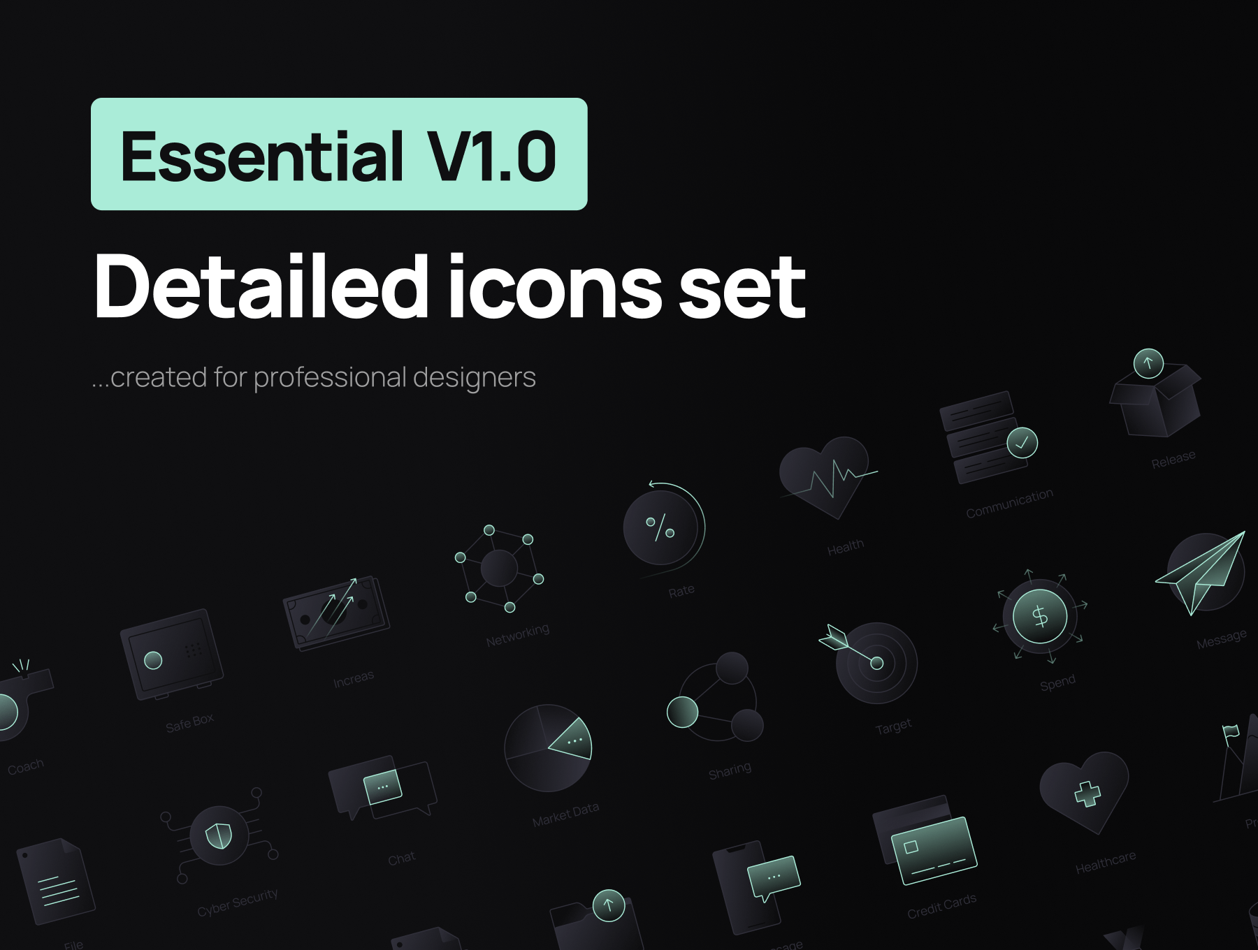 Essential V1.0 / 详细图标套装 Essential V1.0 / Detailed Icons Set figma格式-UI/UX-到位啦UI